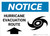 Notice: Hurricane Evacuation Route with Up Arrow Landscape