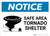 Notice: Safe Area Tornado Shelter Landscape