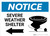 Notice: Severe Weather Shelter with Left Arrow Landscape