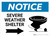 Notice: Severe Weather Shelter with Right Arrow Landscape
