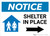 Notice: Shelter In Place Right Arrow with Icon Landscape