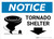 Notice: Tornado Shelter Left Arrow with Icon Landscape