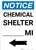 Notice: Chemical Shelter Mile Left Arrow Portrait