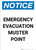 Notice: Emergency Evacuation Muster Point Portrait