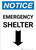 Notice: Emergency Shelter Down Arrow Portrait