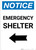 Notice: Emergency Shelter Left Arrow Portrait