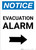 Notice: Evacuation Alarm Right Arrow Portrait