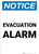 Notice: Evacuation Alarm Portrait