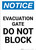 Notice: Evacuation Gate Do Not Block Portrait