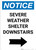 Notice: Severe Weather Shelter Downstairs Right Arrow Portrait