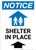 Notice: Shelter In Place Up Arrow with Icon Portrait