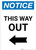 Notice: This Way Out Right Arrow Portrait