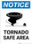 Notice: Tornado Shelter Down Arrow with Icon Portrait