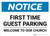 Notice: First Time Guest Parking - Welcome To Our Church Landscape