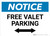 Notice: Free Valet Parking with Bidirectional Arrow Landscape