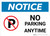 Notice: No Parking Anytime with Icon Landscape