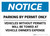 Notice: Parking By Permit Only - Vehicles Without Permits Will be Towed Landscape