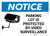 Notice: Parking Lot Is Protected By Video Surveillance with Icon Landscape