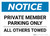 Notice: Private Member Parking Only - All Others Towed Landscape