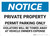 Notice: Private Parking - Permit Parking Only - Violators Will Be Towed Landscape