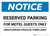 Notice: Reserved Parking for Motel Guests Only - Unauthorized Vehicles Towed Away Landscape
