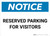 Notice: Reserved Parking for Visitors Landscape