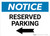 Notice: Reserved Parking Left Arrow Landscape