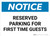 Notice: Reserved Parking for First Time Guests Landscape