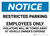 Notice: Restricted Parking - Employees Only Landscape