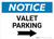 Notice: Valet Parking with Right Arrow Landscape
