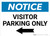 Notice: Visitor Parking Only with Left Arrow Landscape