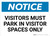 Notice: Visitors Must Park In Visitor Spaces Only Landscape