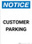 Notice: Customer Parking Portrait