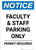 Notice: Faculty and Staff Parking Only - Permit Required Portrait