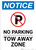 Notice: No Parking - Tow Away Zone Portrait