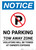 Notice: No Parking Tow Away Zone - Violators Will Be Towed At Vehicle Owner's Expense Portrait