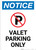 Notice: Valet Parking Only with Icon Portrait
