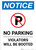 Notice: No Parking - Violators Will Be Booted Portrait