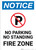 Notice: No Parking or Standing - Fire Zone Portrait