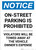 Notice: On-Street Parking Prohibited Portrait