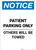Notice: Patient Parking Only - Others Will Be Towed Portrait