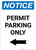 Notice: Permit Parking Only with Left Arrow Portrait
