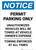 Notice: Permit Parking Only - Towing Enforced at All Times Portrait