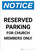Notice: Reserved Parking for Church Members Only Portrait