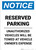 Notice: Reserved Parking - Unauthorized Vehicles Will Be Towed Portrait