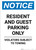 Notice: Resident and Guest Parking Only - Violators Subject to Towing Portrait