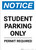 Notice: Student Parking Only - Permit Required Portrait