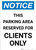 Notice: This Parking Area Reserved for Clients Only Portrait
