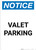 Notice: Valet Parking Portrait