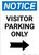 Notice: Visitor Parking Only with Right Arrow Portrait